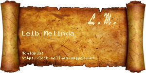 Leib Melinda névjegykártya